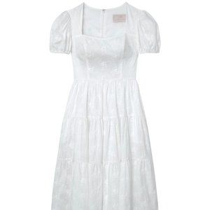 Gal Meets Glam Violetta cotton little white dress